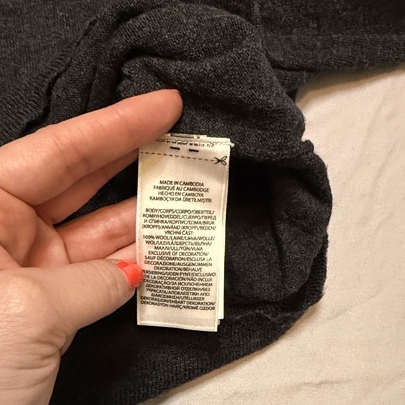 Polo Ralph Lauren Men's Granite Gray Washable Merino Wool V-Neck Sweater Large - Picture 5 of 9